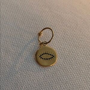 Gold Eye Pendant Earring